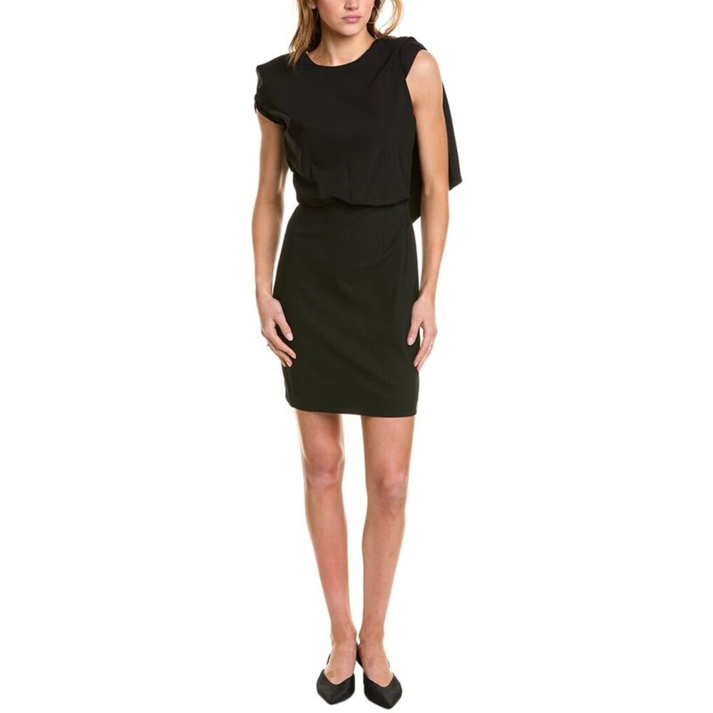 Theo The Label Womens  Gaia Backless Draped Mini Dress, Black
